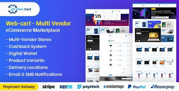 Web-cart v4.5 - Multi Vendor eCommerce Marketplace