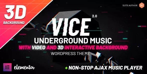 Vice v2.3.1 - Underground Music Elementor WordPress Theme