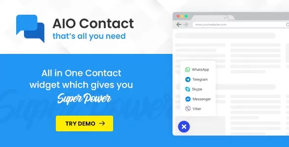 AIO Contact v2.5.0 - All in One Contact Widget - Support Button