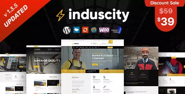 Induscity v1.3.2 – Factory and Manufacturing WordPress Theme