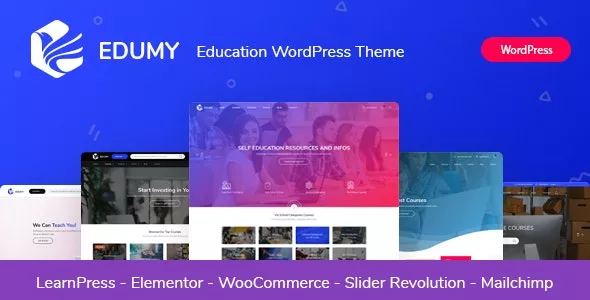Edumy v1.2.11 - LMS Online Education Course WordPress Theme