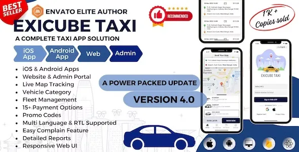 Exicube Taxi App v3.4.0