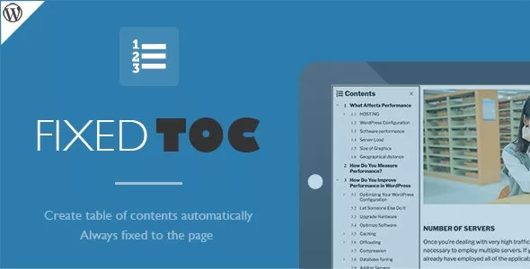 Fixed TOC v3.1.26 - Table of Contents for WordPress Plugin