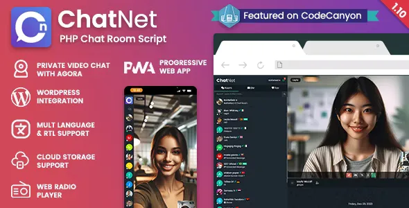 ChatNet v1.8.3 - PHP Chat Room & Private Chat Script