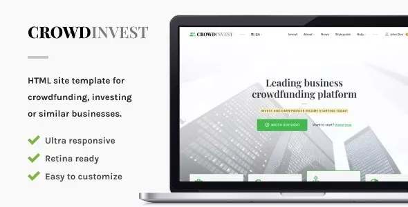 CrowdInvest - Crowdfunding HTML Site Template