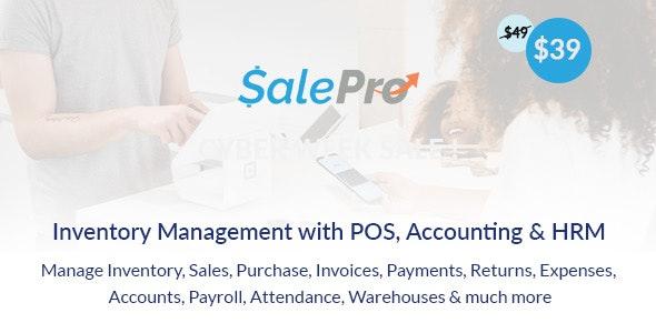 SalePro v3.6.8 - Inventory Management System with POS, HRM, Accounting