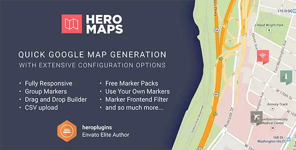 Hero Maps Premium v2.3.9 - Customizable Google Maps Plugin