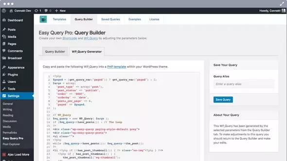 Easy Query Pro v2.3.1.1 - Query Builder for WordPress