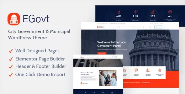 EGovt v1.2.1 - City Government WordPress Theme