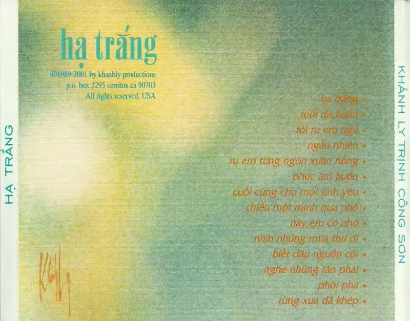 Khánh Ly - Hạ Trắng 1989