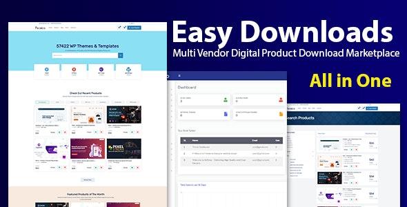 Easy Downloads v1.1 - Multi Vendor Digital Product Download Marketplace