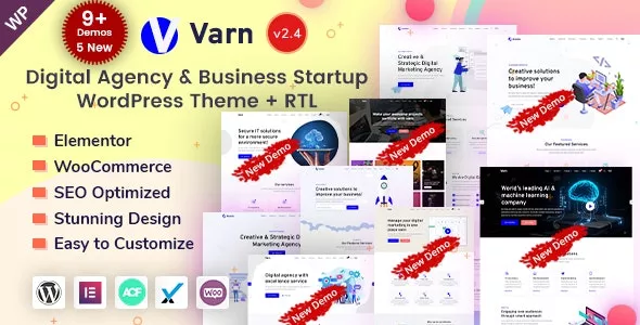Varn v2.4 - Elementor IT & SEO Agency WordPress Theme