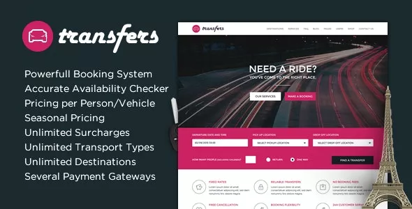 Transfers v1.41 - Transport and Car Hire WordPress Theme