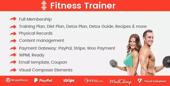 Fitness Trainer v1.6.5 - Training Membership WordPress Plugin