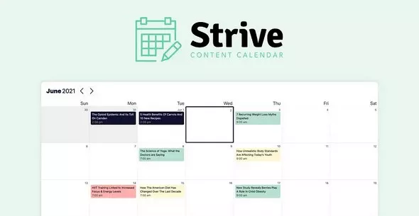 Strive Content Calendar v1.20 - WordPress Content Calendar Plugin for Blogs