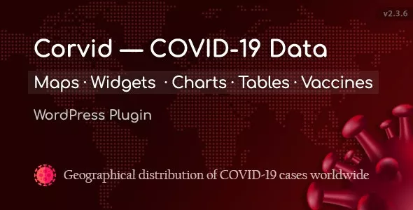 Corvid v2.3.7 - Covid-19 Data Maps & Widgets for WordPress