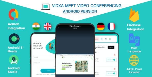VIDXA MEET v2.6 - Free Video Conferencing & Audio Conferencing App | Zoom Clone (Android + Admin Panel)