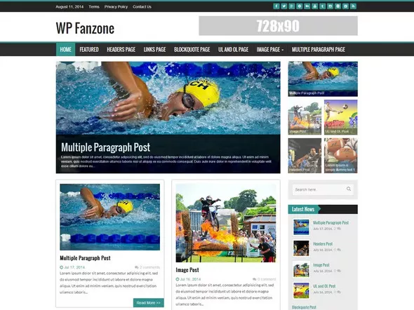 WP Fanzone v3.2 - Fast & Light WordPress Theme