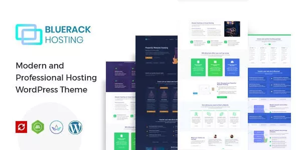 Bluerack v2.0 - Modern Hosting WordPress Theme