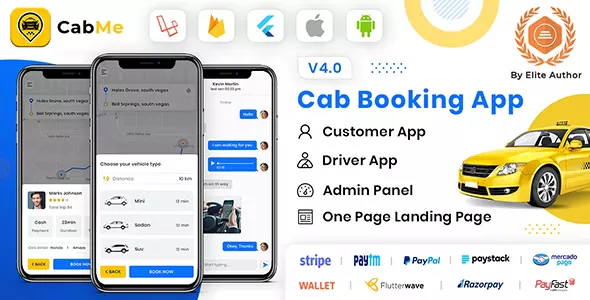 CabME v3.1.1 - Flutter Complete Taxi Booking Solution