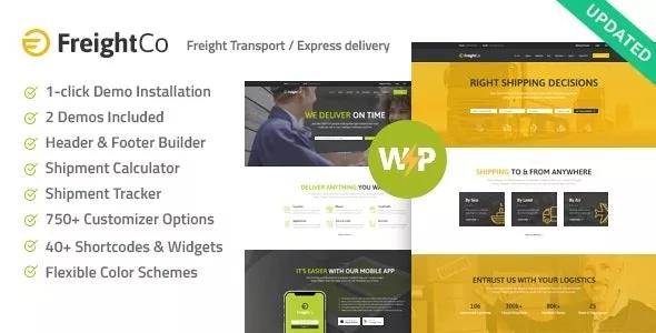 FreightCo v1.1.4 – Transportation & Warehousing Shipping WordPress Theme