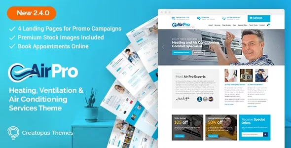 AirPro v2.6.14 - Heating and Air Conditioning WordPress Theme for Maintenance Services