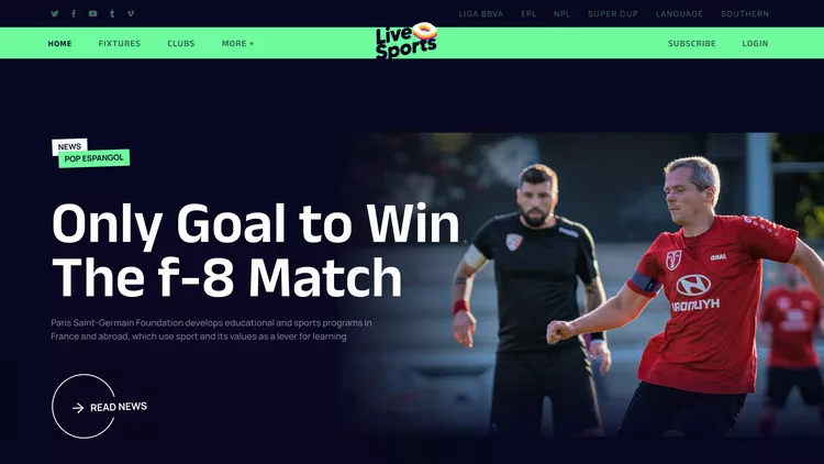 JoomShaper Live Sports v1.0.1 - An All-in-one Joomla Template for Sports-Related Websites