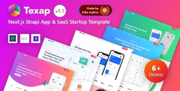 Texap v1.0.0 - Next.js Strapi App & SaaS Startup Template