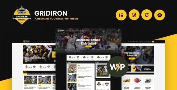 Gridiron v1.0.7 - American Football & NFL Superbowl Team WordPress Theme