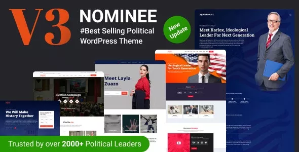 Nominee v3.5 – Political WordPress Theme for Candidate/Political Leader