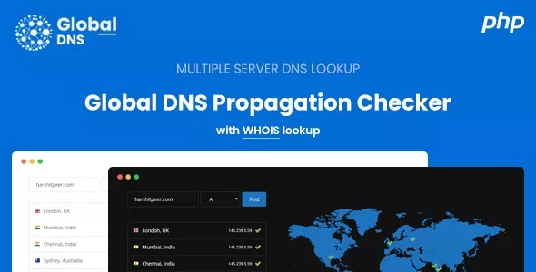 Global DNS v2.5 - DNS Propagation Checker - WHOIS Lookup - PHP