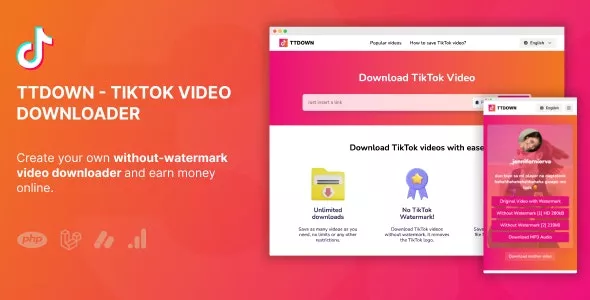 TikTok Video Downloader v3.0.5 - Without Watermark & Music Extractor