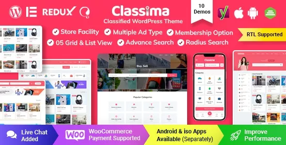 Classima v2.2.1 - Classified Ads WordPress Theme