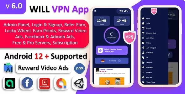 WILL VPN App v6.0 - VPN App With Admin Panel