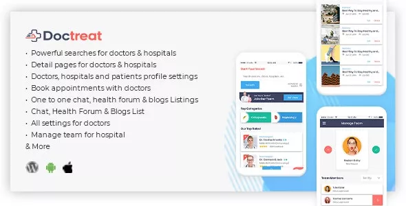 Doctreat v2.2 - React Native Mobile APP for Android and IOS