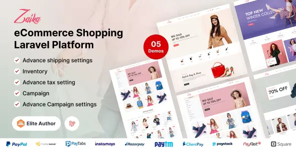 Zaika eCommerce CMS v2.0.4 - Laravel eCommerce Shopping Platform