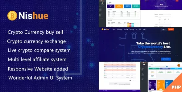 Nishue v4.1 - CryptoCurrency Buy Sell Exchange and Lending with MLM System | Crypto Investment Platform