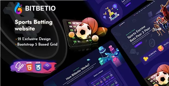 Bitbetio - Sports Betting Website HTML Template