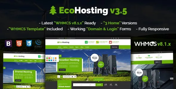 EcoHosting v3.5 - Responsive HTML5 Hosting and WHMCS Template