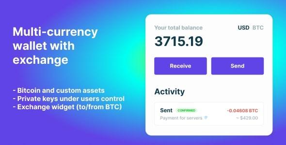 Bitcoin, Ethereum, ERC20 Crypto Wallets with Exchange v1.1.1490