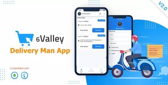6Valley eCommerce v2.0 - Delivery Man Flutter App