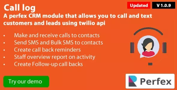 Call Log Module for Perfex CRM v1.2.1