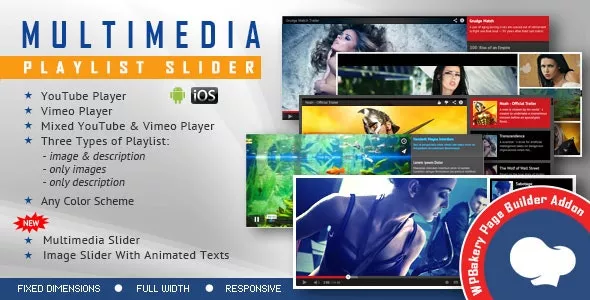 Multimedia Playlist Slider for WPBakery Page Builder v2.1