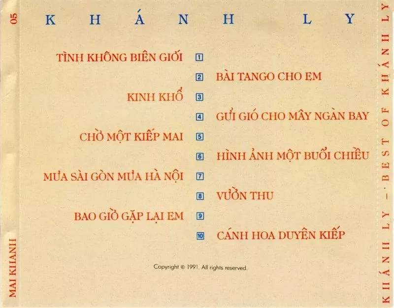 Khánh Ly - The Best Of 1991