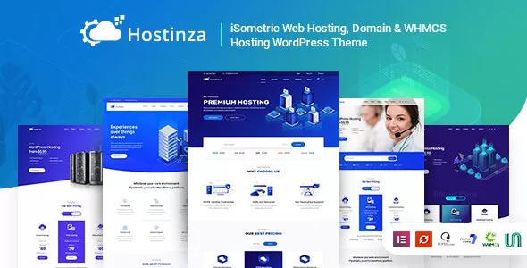 Hostinza v2.9.5 - Isometric Domain & WHMCS Web Hosting WordPress Theme