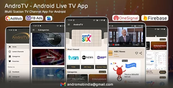 AndroTV v1.0 - Android Multiple TV Channels App (Live Streaming)