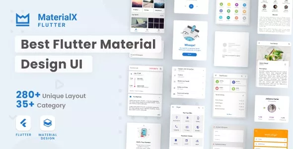 MaterialX Flutter v2.2 - Flutter Material Design UI Components