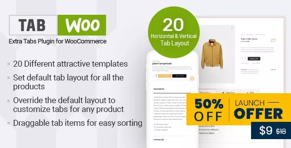 TabWoo v1.0.9 - Custom Product Tabs for WooCommerce
