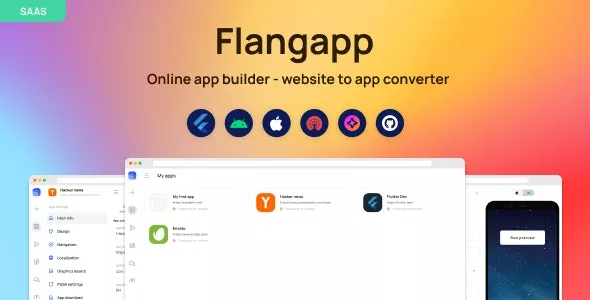 Flangapp v1.5 - SAAS Online App Builder from Website