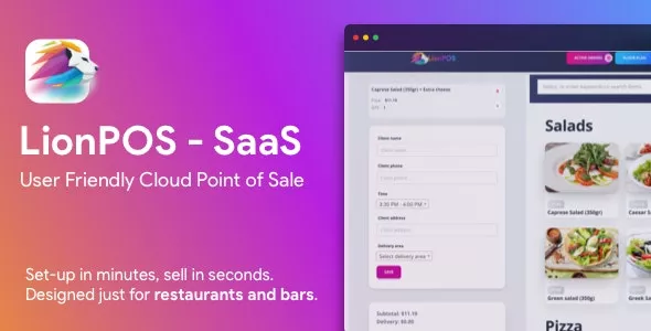 Lion POS v3.1.0 - SaaS Point of Sale Script for Restaurants and Bars with Floor Plan